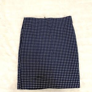 Navy Blue Plaid Skirt